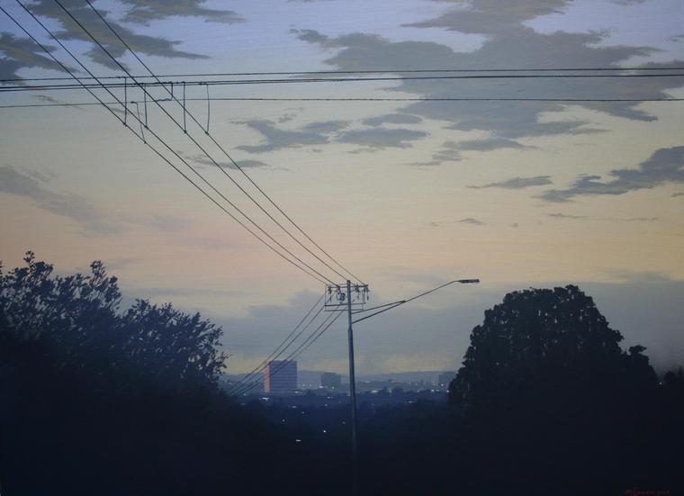 Human Science from a Hill, 2009, Acrylic on board