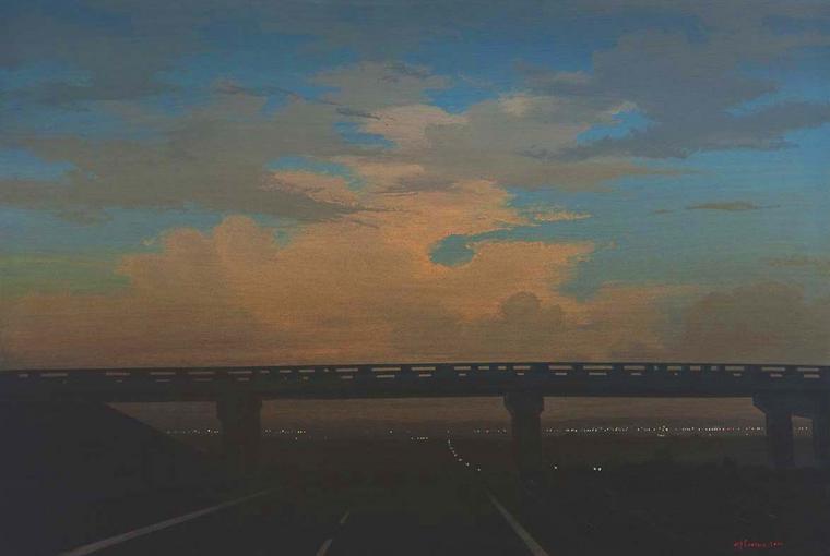 Bridge, Acrylic on board, 2010