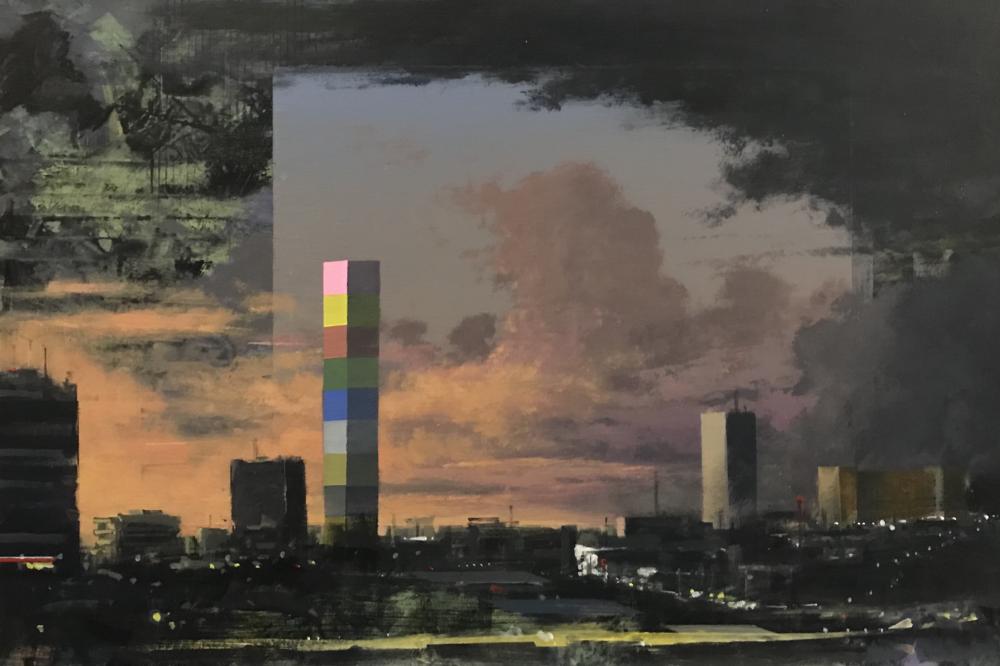 MJ Lourens, Fall by the wayside ii, 2020, Acrylic on board, 40 × 60 cm