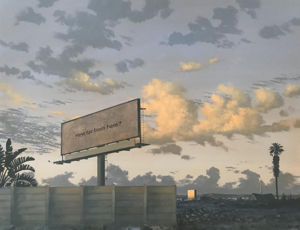 MJ Lourens, How far / Hoe vêr, 2020, Acrylic on board, 70 × 90 cm
