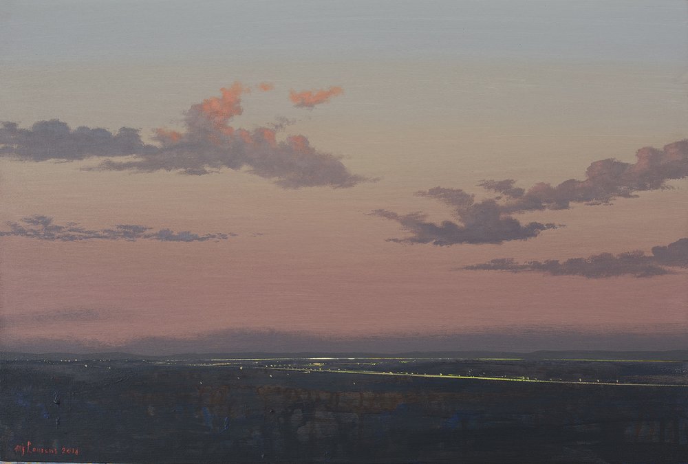 MJ Lourens, ​Outskirts V / Buitewyke V, 2015, Acrylic on board, 40 x 60cm