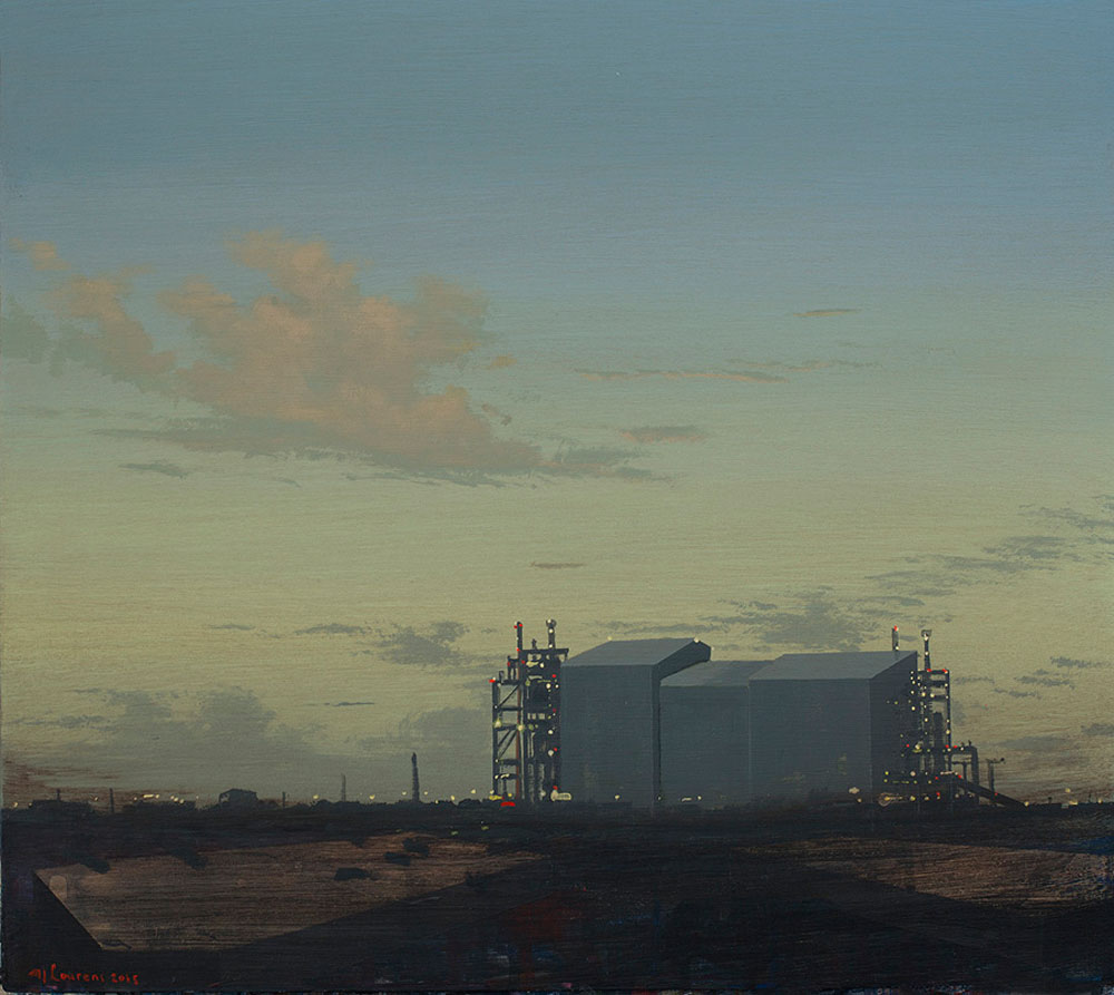 MJ Lourens, ​Industria I, 2015, Acrylic on board, 40 x 45cm