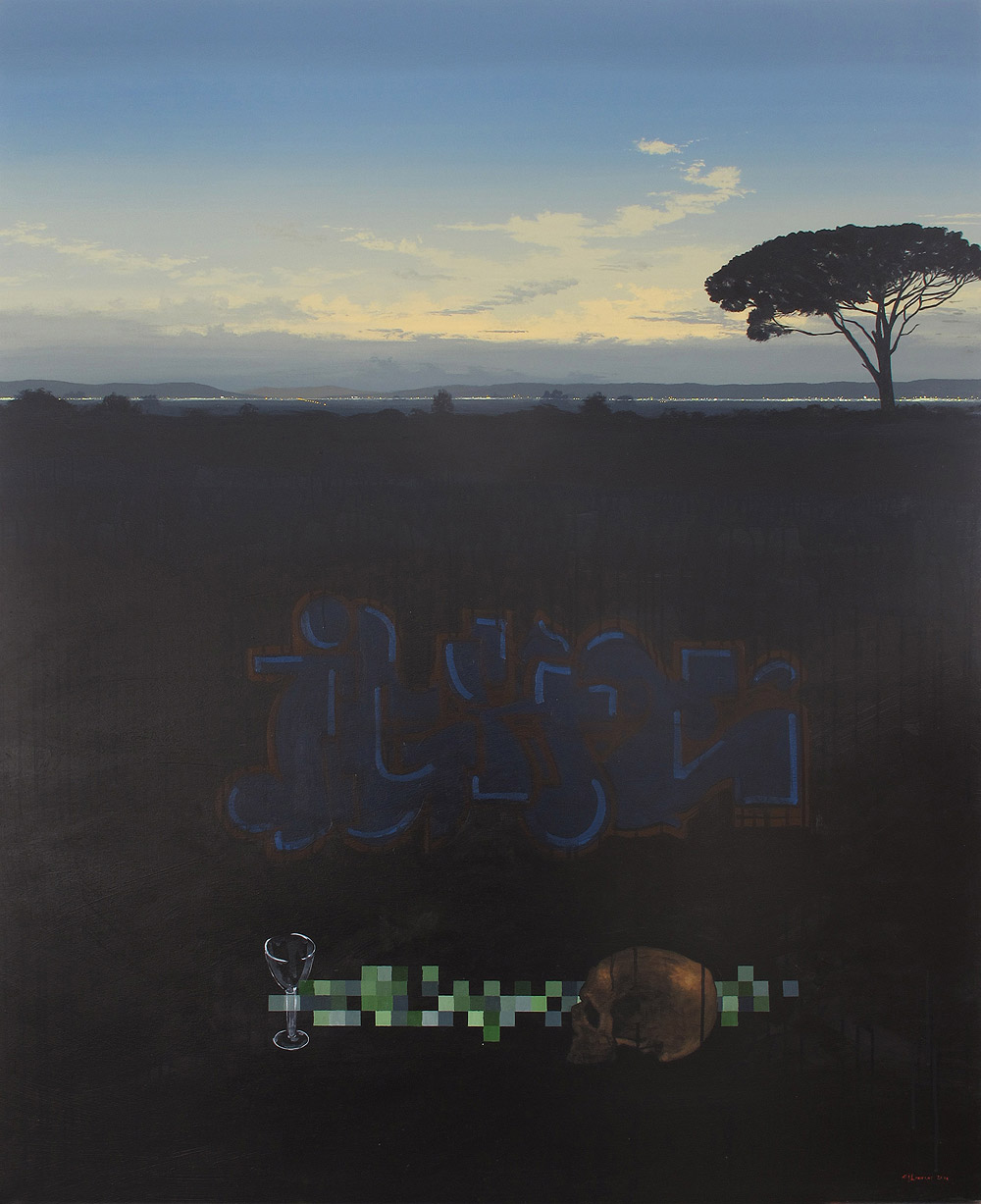 MJ Lourens, ​Ode to the Unknown Alchemist I, 2014, Acrylic on board, 150 x 120cm