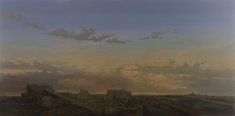 Tronox Plant II, 2013, Acrylic on board, 100x200 cm