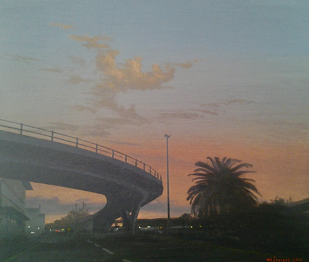 Road I, 2012, Acrylic on board, 70x90 cm