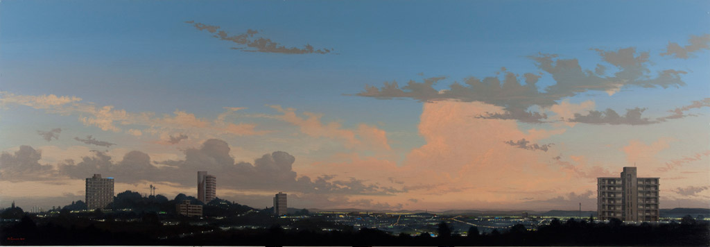 City View, 2014, Acrylic on board, 70x200 cm