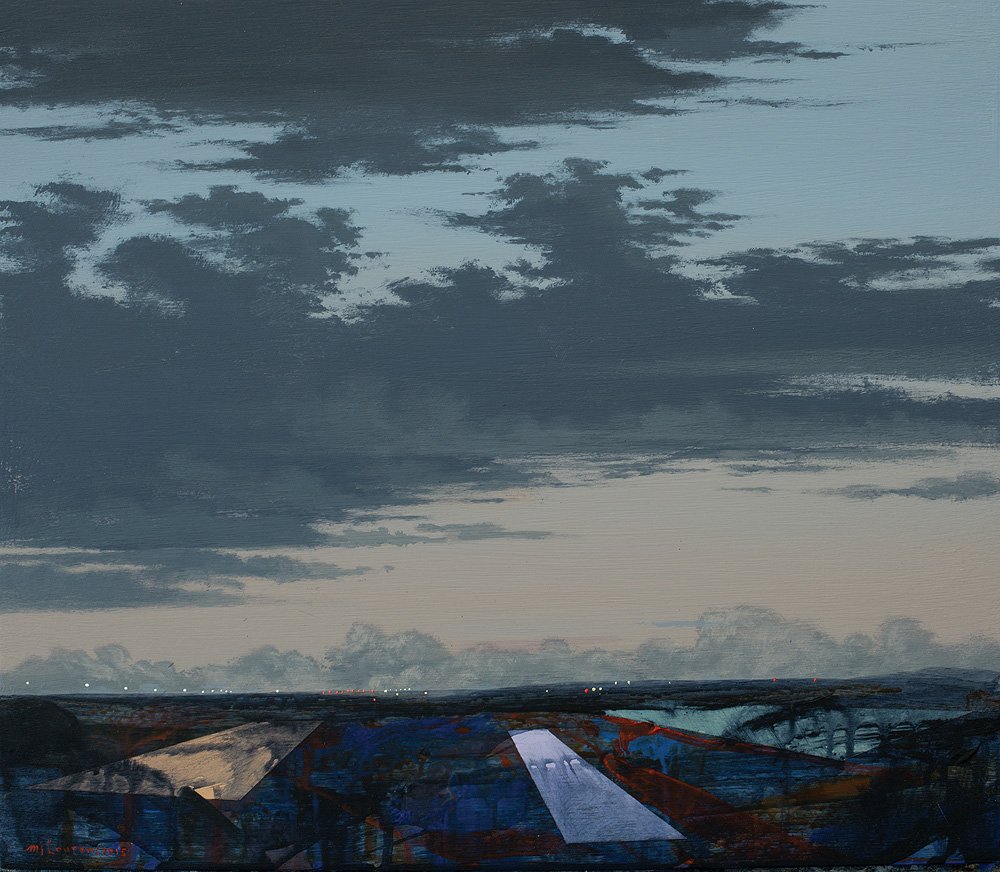 MJ Lourens, ​Land option I, 2015, Acrylic on board, 40 x 45cm