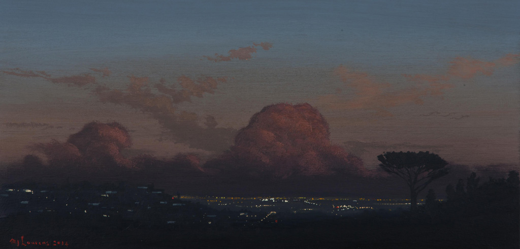 Survey Act VI, 2014, Acrylic on board, 15 x 40cm