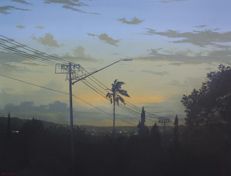 Dark Street II, 2009, Acrylic on board