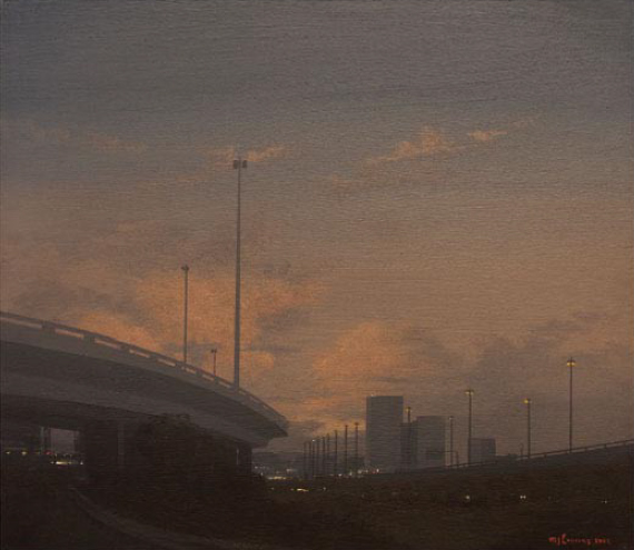 Return dusk, 2012, Acrylic on Board, 30 x 35 cm