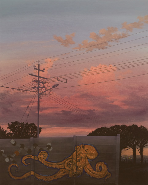 Near the Cemetery, 2011, Acrylic on board, 100 x 80cm