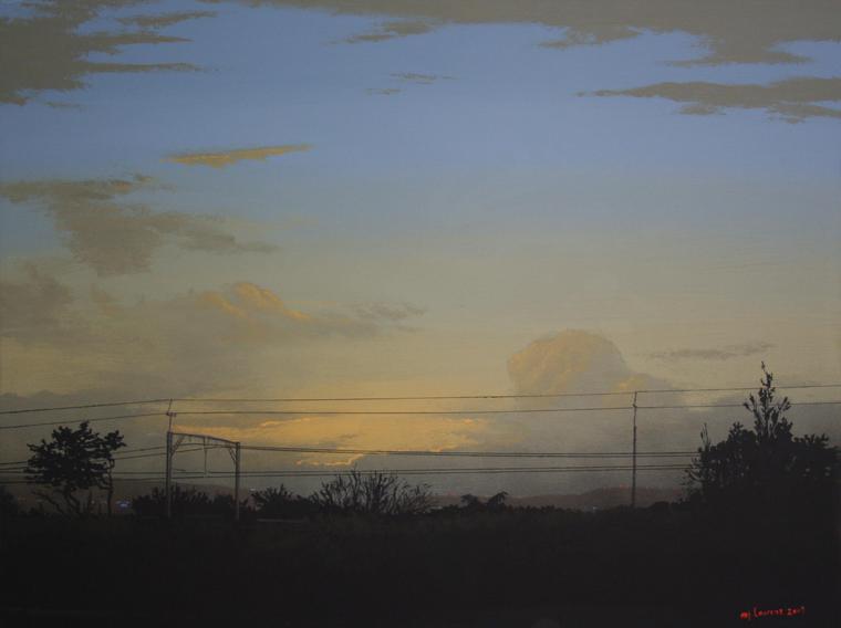 Langs die Treinspoor, 2009, Acrylic on board