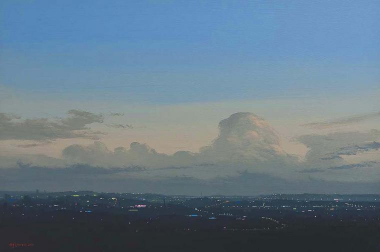 View after the Rain II, Acrylic on board, 2010