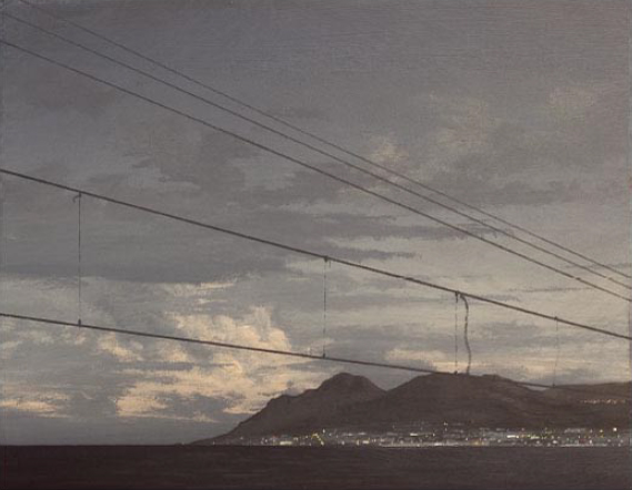 En route Simonstown II, 2012, Acrylic on board, 30 x 35 cm